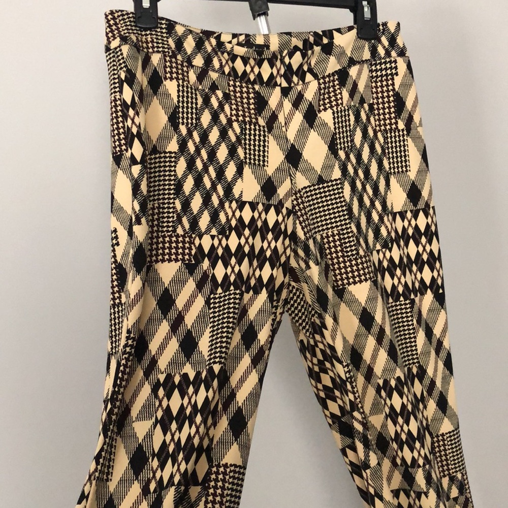 Vintage Indeed Patchwork Plaid Bootcut Pants in S… - image 5